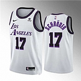Men's Los Angeles Lakers #17 Dennis Schroder White City Edition Stitched Basketball Jersey Dzhi,baseball caps,new era cap wholesale,wholesale hats